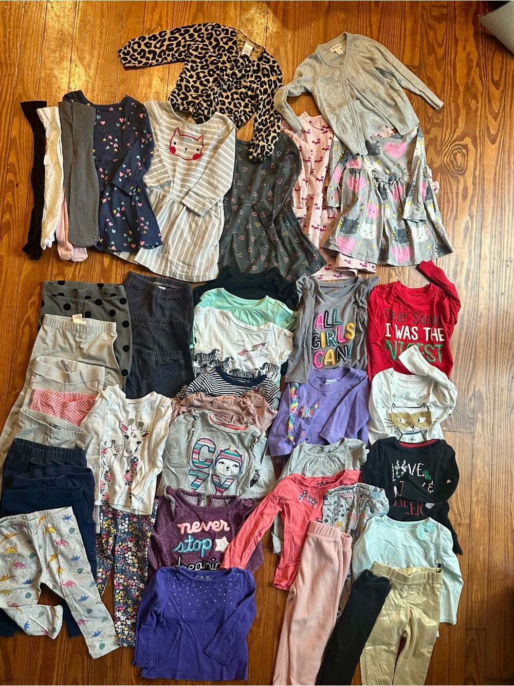 Girls 2T long pants, dress and long sleeved shirt lot